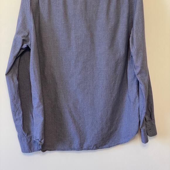 J. Crew L long sleeve button down shirt charcoal gray classic Corpcore top - Picture 7 of 7